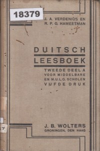 Image of Duitsch Leesboek; Buku Bacaan Bahasa Jerman