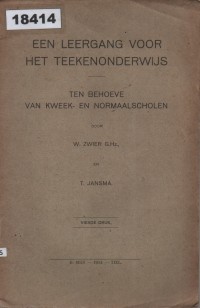 Image of Een Leergang voor het Teekenonderwijs; Sebuah Kursus untuk Pengajaran Menggambar