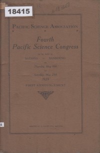 Image of Fourth Pacific Science Congress; Kongres Ilmu Pengetahuan Pasifik Keempat