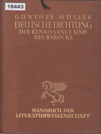 Image of Deutsche Dichtung von Der Renaissance Issance Bis Zum Ausgang Des Barock; Sastra Jerman dari Renaissance hingga Akhir Barok