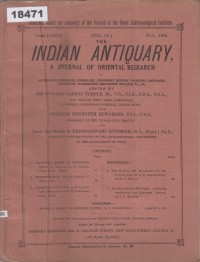 Image of Index to Indian Antiquary: A Journal of Oriental Research; Indeks untuk Antikuitas India: Jurnal Penelitian Oriental.