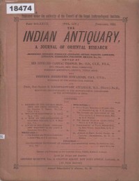 Image of The Indian Antiquary: A Journal of Oriental Research; Antikuitas India: Jurnal Penelitian Oriental