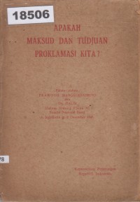 Image of Apakah Maksud dan Tujuan Proklamasi Kita?