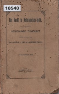 Image of Het Recht in Nederlandsch-Indië; Hukum di Hindia Belanda
