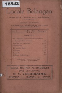 Image of Locale Belangen; Kepentingan Lokal