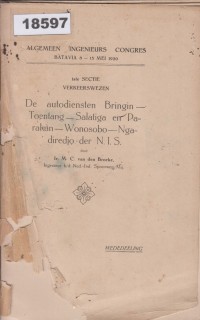 Image of De autodiensen Bringin – Toentang – Salatiga en Parakan – Wonosobo – Ngadirejo der N.I.S.