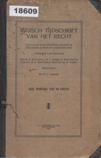 Image of Indisch Tijdschrift van het Recht; Jurnal Hukum Hindia Belanda