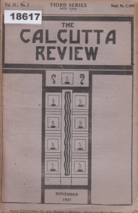 Image of The Calcutta Review; Tinjauan Calcutta