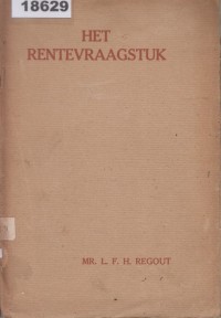 Image of Het Rentevraagstuk; Masalah Bunga