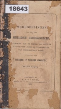 Image of Mededeelingen van Wege het Nederlandsch Zendelingen Genootschap; Laporan dari Misi Belanda