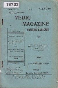 Image of The Vedic Magazine and Gurukula Samachar; Majalah Veda dan Gurukula Samachar