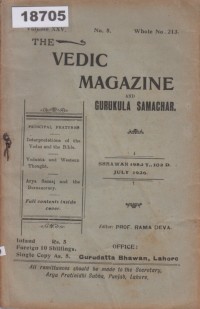 Image of The Vedic Magazine and Gurukula Samachar; Majalah Veda dan Gurukula Samachar