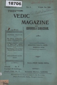 Image of The Vedic Magazine and Gurukula Samachar; Majalah Veda dan Gurukula Samachar