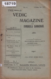 Image of The Vedic Magazine and Gurukula Samachar; Majalah Veda dan Gurukula Samachar