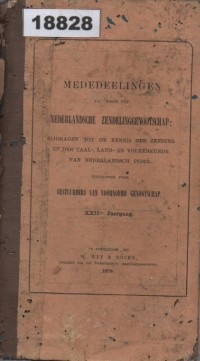 Image of Mededeelingen van Wege het Nederlandsche Zendelingengenootschap; Pemberitahuan dari Persatuan Misi Belanda