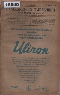 Image of Geneeskundig Tijdschrift voor Nederlandsch-Indië; Jurnal Kedokteran untuk Hindia Belanda