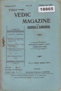 Image of The Vedic Magazine and Gurukula Samachar; Majalah Veda dan Berita Gurukula