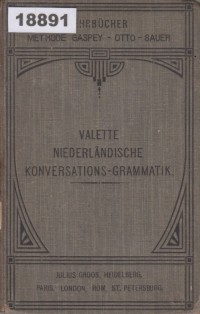 Image of Niederländische Konversations-Grammatik; Gramatika Percakapan Bahasa Belanda