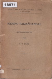 Image of Javaansch Balische: Historische Geschriften; Kidung Pamancangah: Sejarah Kerajaan Gelgel
