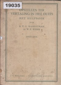 Image of Opstellen ter Vertaling in het Duits; Esai untuk Penerjemahan dalam Bahasa Jerman