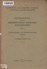Image of Onderzoekingen van Djatibosch-gronden op Java;  Penelitian Tanah Djatibosch di Jawa