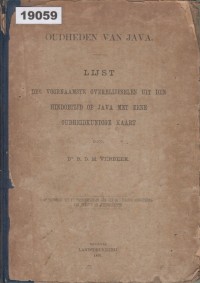 Image of Oudheden van Java; Kekayaan Sejarah Jawa