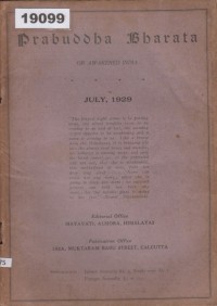 Image of Prabuddha Bharata; India yang Terjaga
 Vol. XXXIV, Juli 1929