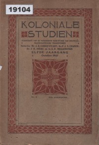 Image of Koloniale Studien; Studi Kolonial