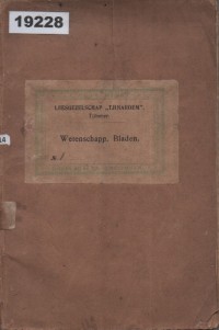 Image of Wetenschappelijke Bladen; Jurnal Ilmiah