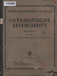 Image of Ostasiatische Zeitschrift; Jurnal Asia Timur