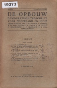 Image of De Opbouw: Democratisch Tijdschrift voor Nederland en Indië; Konstruksi: Jurnal Demokrasi untuk Belanda dan Hindia Belanda