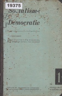 Image of Socialisme en Democratie; Sosialisme dan Demokrasi