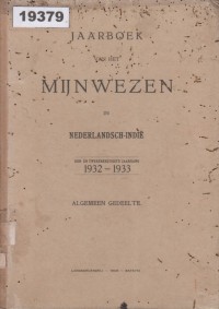 Image of Jaarboek van het Mijnwezen in Nederlandsch-Indië; Buku Tahunan Pertambangan di Hindia Belanda