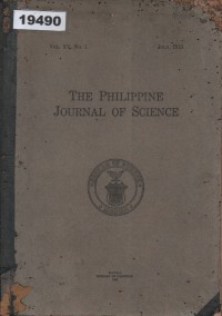 Image of The Philippine Journal of Science Volume XV; Jurnal Ilmu Pengetahuan Filipina Volume XV