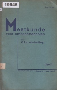 Image of Meetkunde voor Ambachtsscholen; Geometri untuk Sekolah Kejuruan