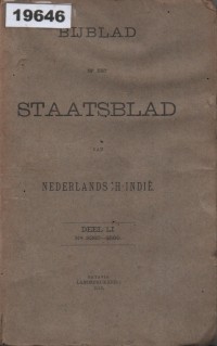 Image of Bijblad op het Staatsblad van Nederlandsch-Indië; Lampiran pada Staatsblad Hindia Belanda
