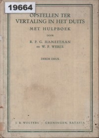 Image of Opstellen ter Vertaling in Het Duits; Essai untuk Penerjemahan dalam Bahasa Jerman