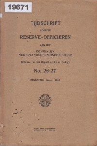 Image of Tijdschrift voor de Reserve-Officieren van het Koninklijk Nederlandsch-Indische Leger; Majalah untuk Perwira Cadangan Angkatan Darat Kerajaan Hindia Belanda
