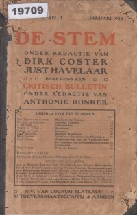Image of De Stem Maandblad onder Redactie van Dirk Coster, 1930, 10de Jaargang, Deel II; De Stem Majalah Bulanan di bawah Redaksi Dirk Coster, 1930, Tahun ke-10, Bagian II