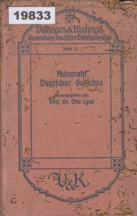 Image of Auswahl Deutscher Gedichte; Pilihan Puisi Jerman