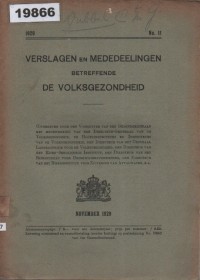Image of Verslagen en mededeelingen betreffende de volksgezondheid; Laporan dan Pengumuman Terkait Kesehatan Masyarakat