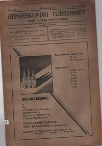 Image of Geneeskundig Tijdschrift voor Nederlandsch-Indië; Jurnal Kedokteran untuk Hindia Belanda